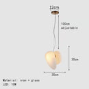 Axyaa Nordic Glass Chandelier LED Pendant Lamp for Home Decor