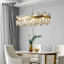Axyaa Crystal Ceiling Chandelier: Luxury Villa Hall Living Room Lights Large Pendant Lamp