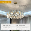 Axyaa Crystal Chandelier: High-end LED Pendant Light for Home Dining Room Bedroom
