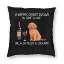 Axyaa Alaskan Malamute Wine Red Dog Pillowcase - Luxury Home Decor