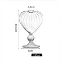 Axyaa Heart Stemmed Glass Cup: Creative Design for Cocktails, Smooth Ripple Straw, Bar Tool