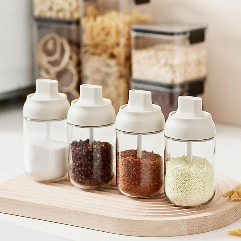 Axyaa 250ml Spice Jar with Moisture-proof Lid and Spoon
