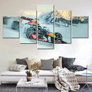 Axyaa Formula 1 Snowmobile Canvas Art Wall Poster Winter Decor Painting