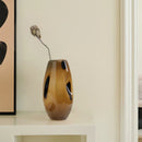 Axyaa Polka Dot Glass Vase - Home Decor Flower Arrangement Accessories
