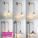 Axyaa Modern Nordic Glass Wall Lights for Bedroom and Hallway