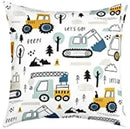 Axyaa White Decorative Pillowcase, Short Plush Square Cushion Cover