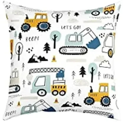 Axyaa White Decorative Pillowcase, Short Plush Square Cushion Cover