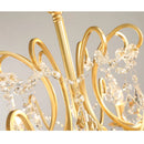 Axyaa Gold Iron Crystal Chandelier for Living Room Dining Bedroom