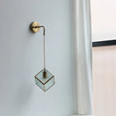 Axyaa Nordic Brass LED Wall Lamp Clear Glass Shade Bathroom Mirror Light