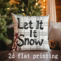 Axyaa Snowy Hello Christmas Throw Pillow Cover for Sofa, Bedroom, Car