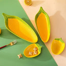 Axyaa Cartoon Corn Ceramic Salad Bowl Soup Plate Snack Fruit Kitchen Utensil