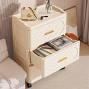Axyaa 15.75 Inch Multi-tier Rolling Storage Cabinet for Snacks, Clothes, Books