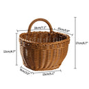 Axyaa Woven Wall Hanging Basket Organizer for Kitchen Tableware and Fruit Storage