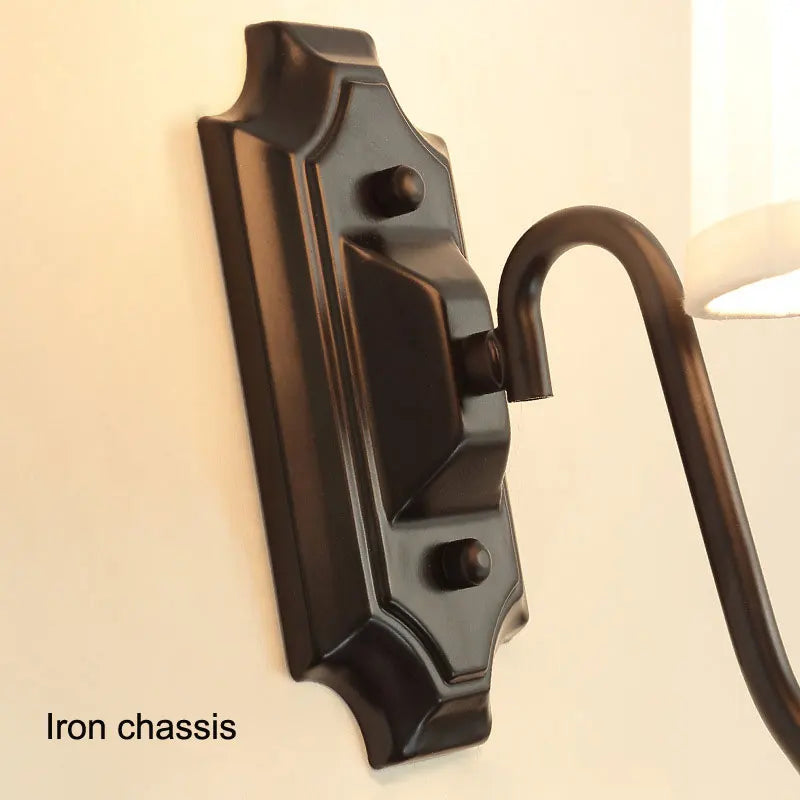 Axyaa Black Iron Wall Lamp for Chic Living Spaces