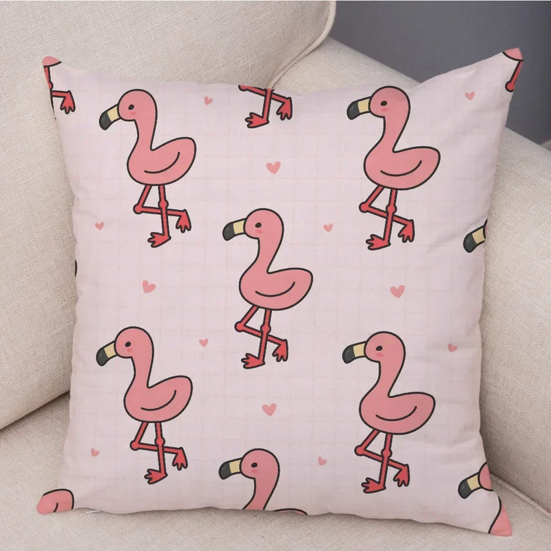 Axyaa Cartoon Animal Cushion Cover: 45*45cm for Living Room, Sofa, Car, Children's Room
