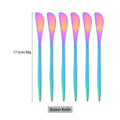 Axyaa Gold Stainless Steel Cutlery Set of 6 Butter Cheese Dessert Knives
