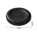 Axyaa Ceramic Dinner Plate Set | Irregular Texture Soup Salad Bowl | Home Tableware