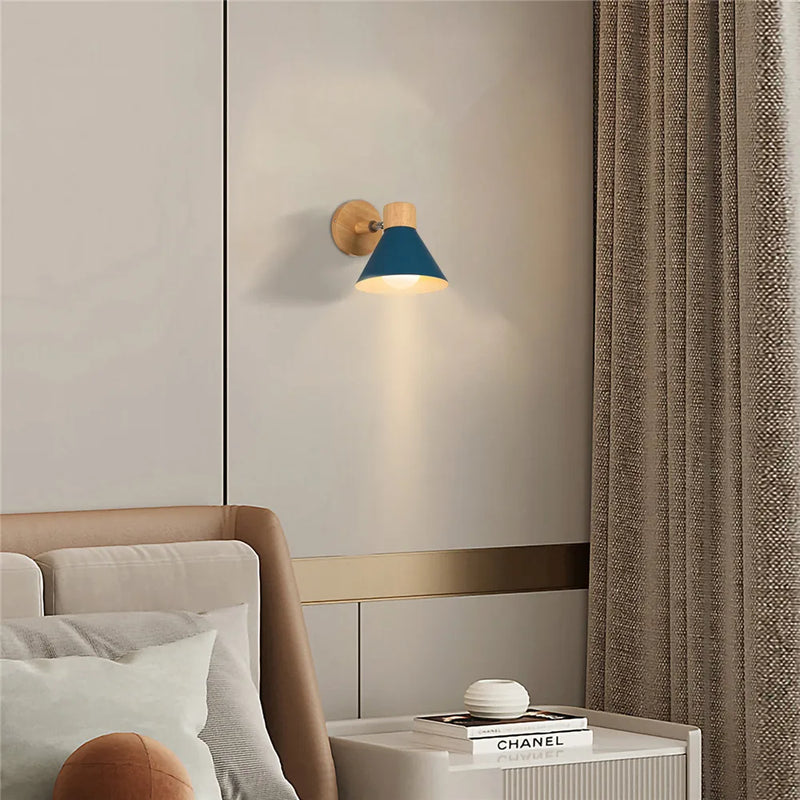 Axyaa Rotatable Metal Wall Sconce - Modern Bedside Lamp for Study Room