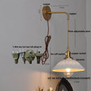 Axyaa Ceramic Brass LED Wall Light Fixture Reading Lamp