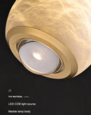 Axya Crystal Marble Chandelier | Modern Luxury Pendant for Living Room & Bedroom Decor