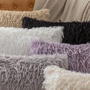 Axyaa Faux Fur Cushion Cover 18x18inch 12x30 Inch Grey Ivory White Black Soft Cozy Home Decor