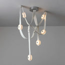 Axyaa Marble Designer Belt Pendant Light: Dimmable Luxury Chandelier