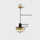 Axyaa Marble Copper LED Pendant Light - Modern Living Room Chandelier