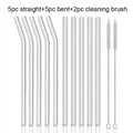 Axyaa Glass Straws: Creative, High-Temperature Resistant Straws for Juice, Milk, Coffee, Cola