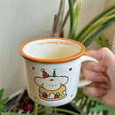 Axyaa Happy Bear Ceramic Coffee Mug, Cute Kawaii Design, Perfect Gift for Couples