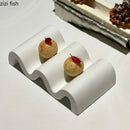 Axyaa Wave Shape Ceramic Dinner Plates Set