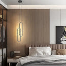 Axyaa Modern Minimalist Pendant Chandelier Gold Black Hanging Lamp