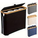 Axyaa Foldable Paper Basket Holder Laundry Bathroom Organizer Toy Storage Bin