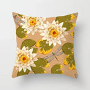 Axyaa Flower Butterfly Pattern Decorative Pillowcase for Home Sofa.