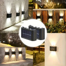 Axyaa Solar Fence Light: Waterproof Outdoor LED Wall Lights for Garden Decoration.