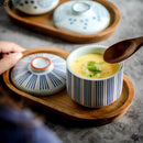 Axyaa Japanese Ceramic Bowl with Lid for Molecular Cuisine and Desserts