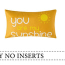 Axyaa Happy Bird Yellow Pillowcase Sofa Cover Home Decor Customizable 30x50 40x60