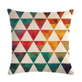 Axyaa Geometric Linen Cushion Cover: 45x45cm Pillowcase for Home Decor