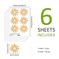 Axyaa Yellow Daisy Wall Stickers for Kids Rooms - Removable Nursery Decor