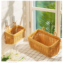 Axyaa Rattan Woven Fruit Tray, Storage Basket, Tea Tray, Picnic Snacks Organizer