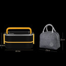 Axyaa Stainless Steel Insulated Bento Box 2 Layers with Thermal Bag
