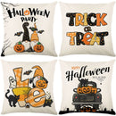 Axyaa Halloween Letter-Print Pillowcase Cojines for Home Sofa Decor