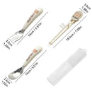 Axyaa Mini Cutlery Set in Stainless Steel Storage Box - Kids Spoon Fork Kit