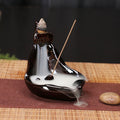 Axyaa Ceramic Aromatherapy Burner with Bergamot Tower Incense - Alpine Flowing Water Design