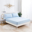 Axyaa Soft Fitted Sheet Set, Solid Color, Single Double Bed Sheet & Pillowcases