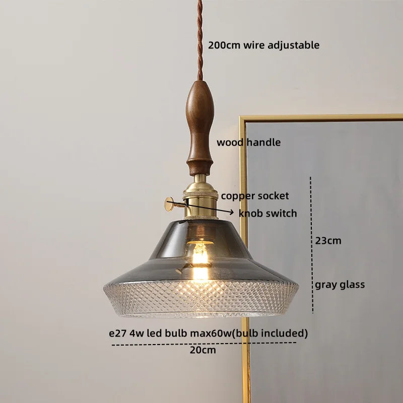 Axyaa Fabric Copper LED Pendant Lights, E14 Nordic Hanging Lamp for Home Decor