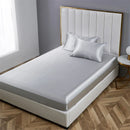 Axyaa Satin Fitted Bed Sheet Set Queen/King Size Luxurious Soft Silky Elastic Bedsheet