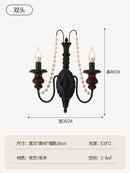 Axyaa Solid Wood Wall Lamp LED E14 for Bedroom, Living Room, Corridor