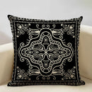 Axyaa Geometric Aztec Bohemian Print Cushion Cover 45x45cm Linen Pillowcase