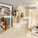 Axyaa Dustproof Makeup Brush Holder with Lid: Vanity Cosmetics Organizer