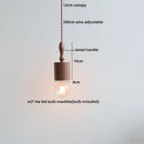 Axyaa Industrial Wood Handle LED Pendant Light for Bedroom Kitchen Bar Decor
